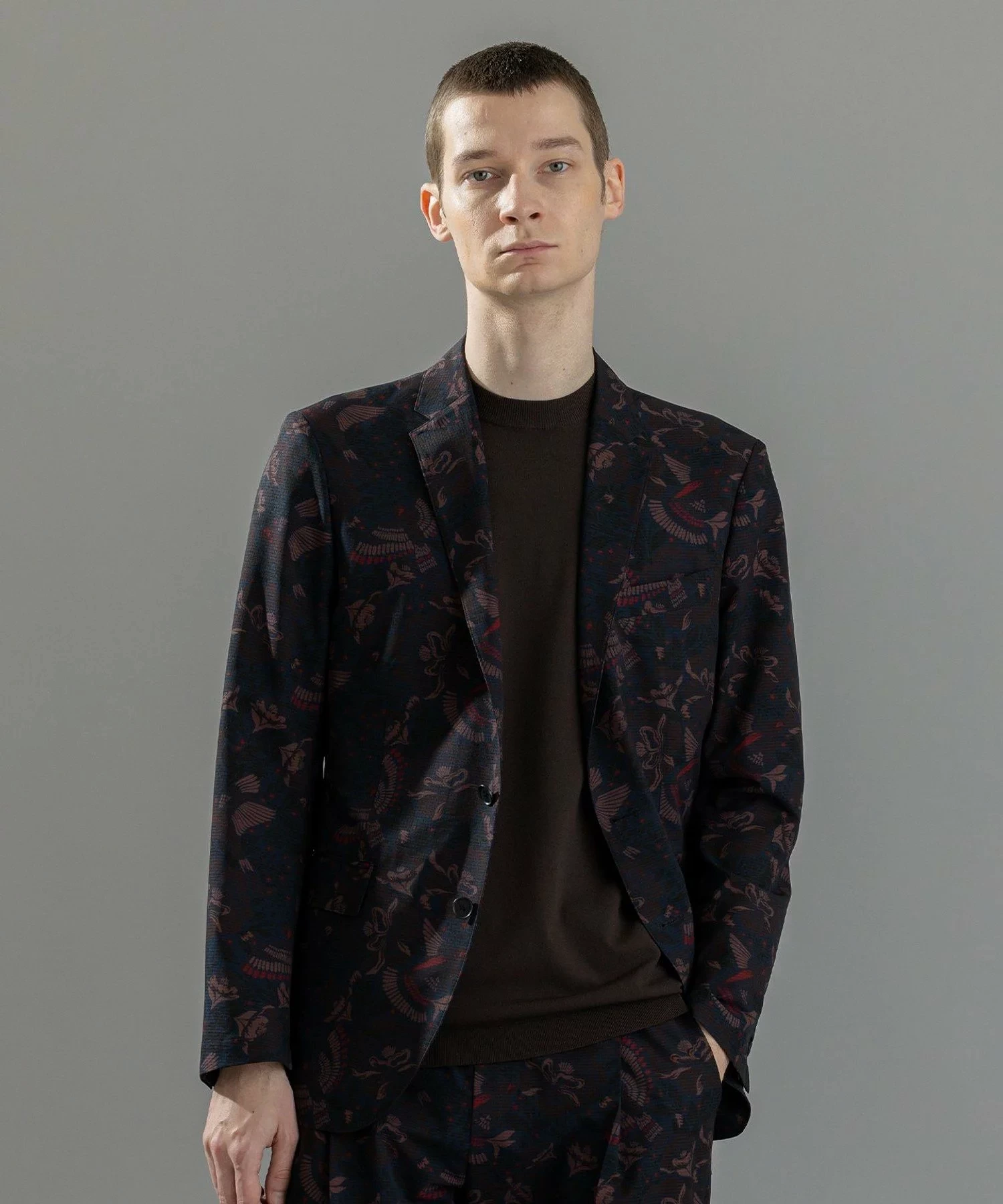 JOSEPH HOMME クールドッツストレッチ メキシカンプリント ジャケット