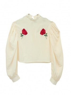 Honey mi Honey satin rose blouse