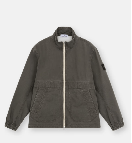 STONE ISLAND 460T1 PANAMA RECYCLED OXIDE PLATING ブルゾン フルジップ ポケット付き