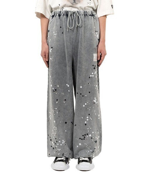 Maison MIHARA YASUHIRO EMBELLISHED BLEACHED PANTS