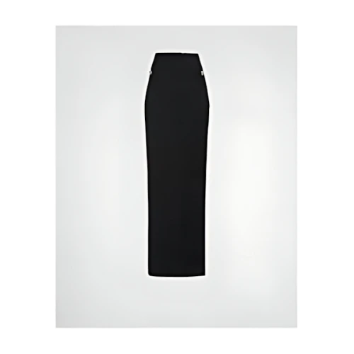 PRADA Long wool satin skirt