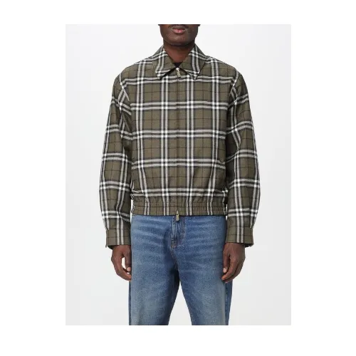BURBERRY Wool Check Harrington Jacket