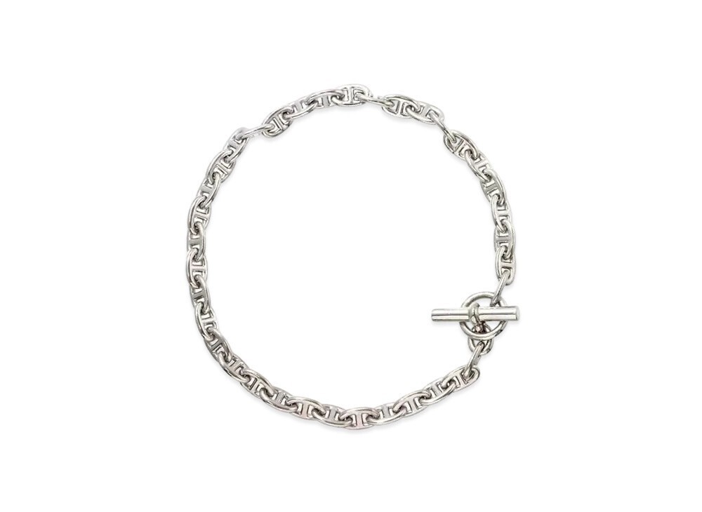 HERMES Chaine D'ancre MM Necklace Medium Model "Silver"