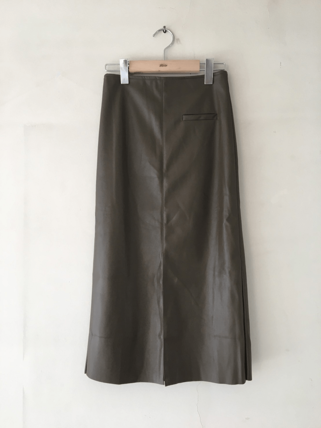 mite eco leather straight sk