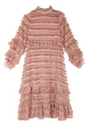 sister jane Ruler Ruffle Midi Dress