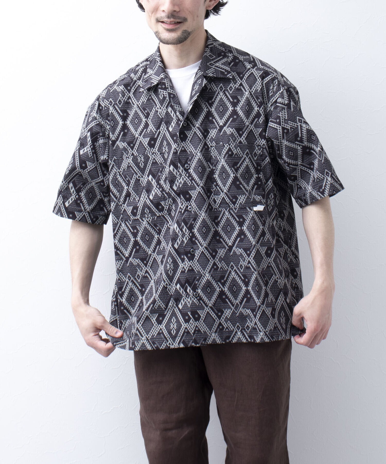 WORK ABOUT VACANCE SHIRT 総柄プリントシャツ　アロハシャツ