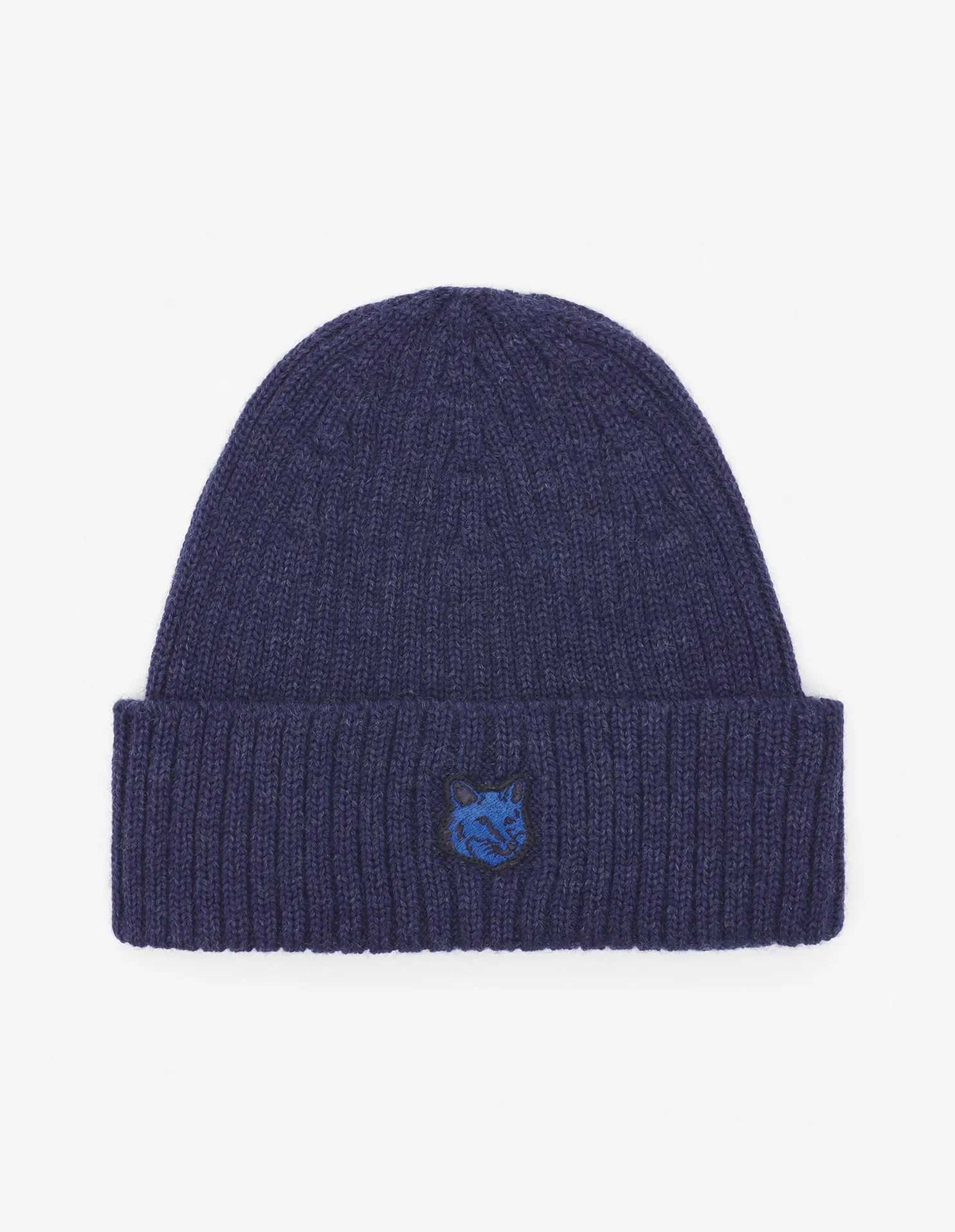 Maison Kitsuné ボールド フォックスヘッド パッチ リブド ビーニー