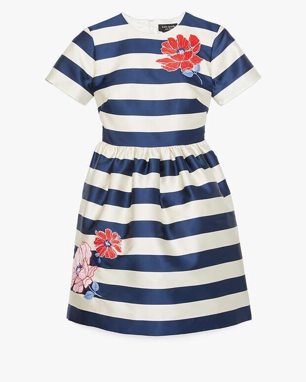 kate spade new york フローラル ストライプ ドレス