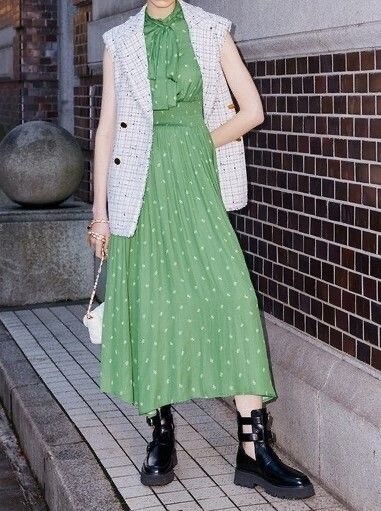 Lily Brown バリエーションモノグラムワンピース