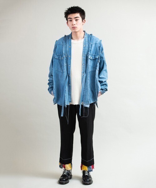 DISCOVERED NEWSED リメイクアイテム / Dockin Wide Denim Samue Shirts