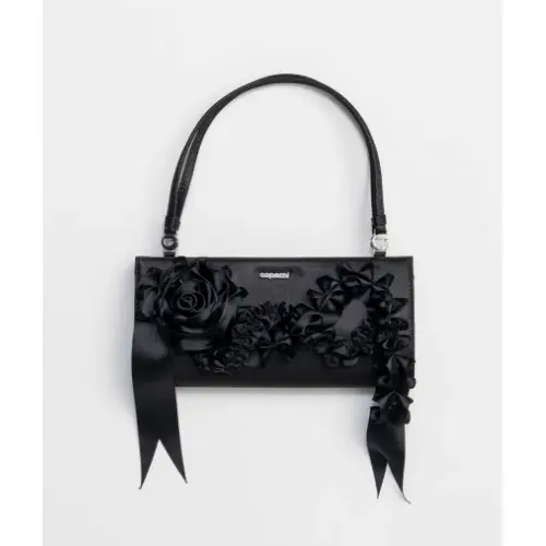 COPERNI Pleated Ribbon Satin Pochette Bag