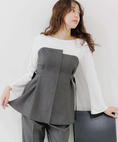 mysty woman ビスチェレイヤードライクプルオーバー