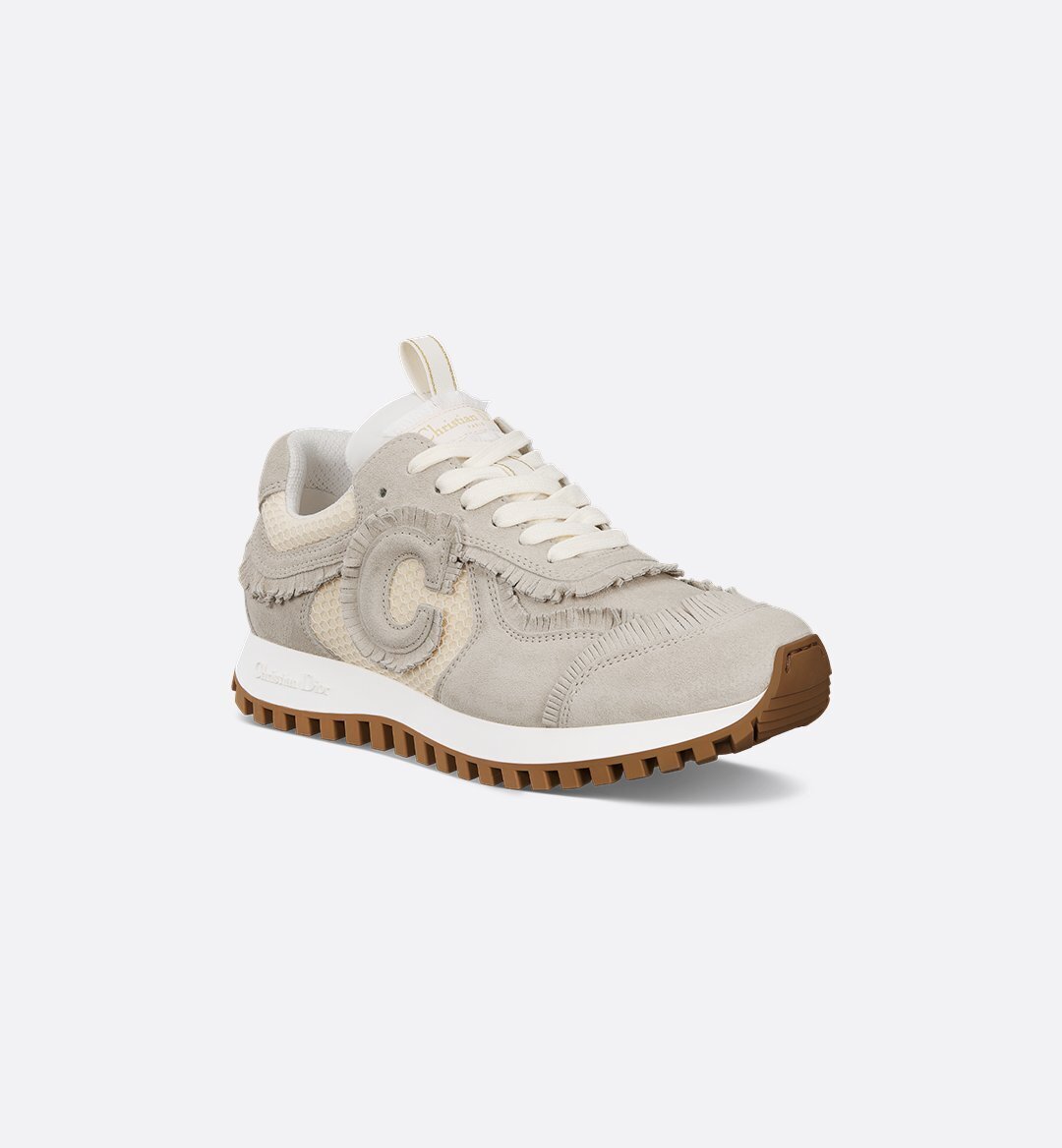 Dior Ecru Suede Calfskin and Mesh