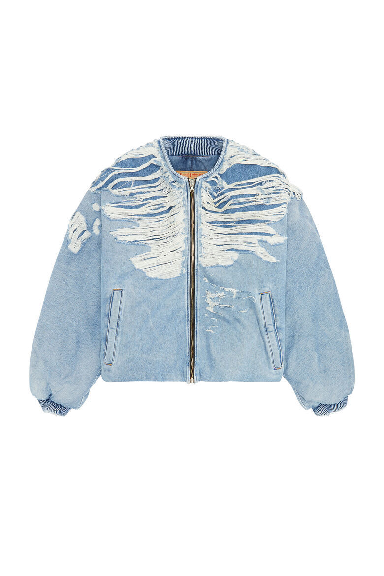 DIESEL ボンバージャケット デニムファブリック