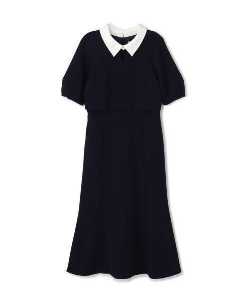 JILLSTUART フロントスリットエリツキレイヤードワンピース