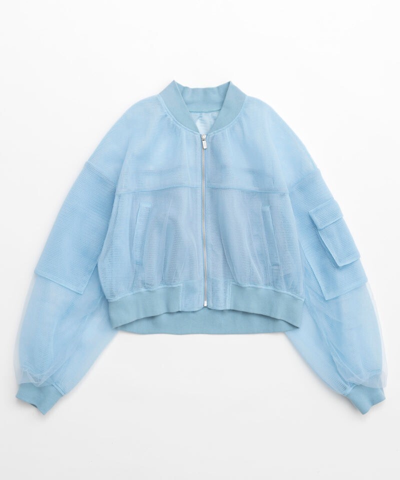 MAISON SPECIAL Tulle Layered Blouson