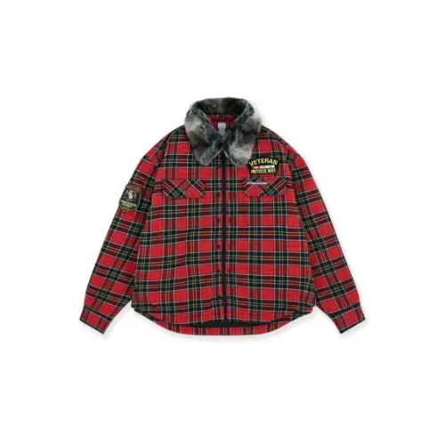 Protocol Index FUR FLANNEL SHIRTS JACKET