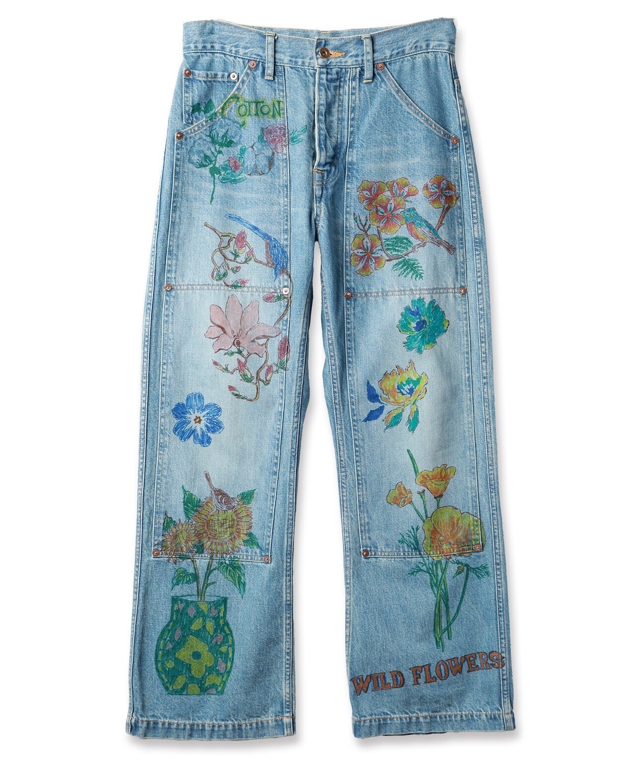 amok HAND-PAINT DENIM PANTS