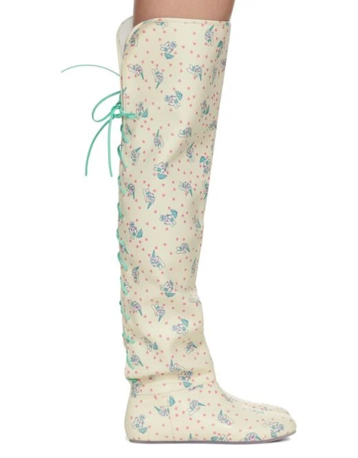 ASHLEY WILLIAMS Women's White Off- Slouchy Thigh-High Tall Boots