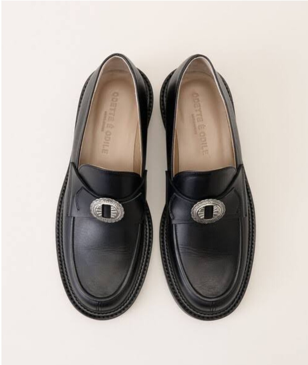 ODETTE E ODILE Concho belt loafers flat 30