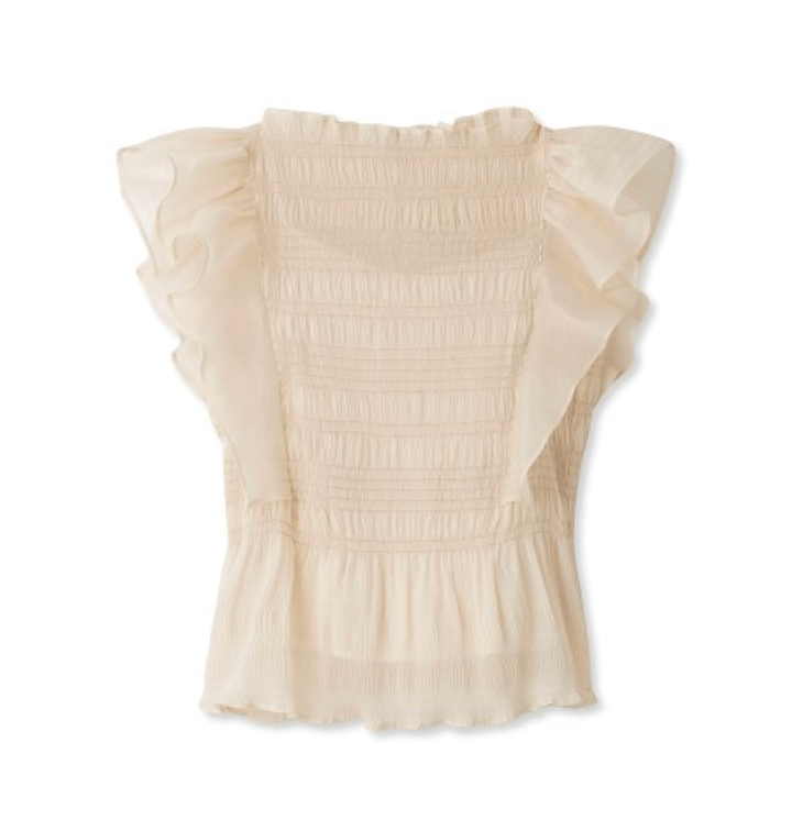 SNIDEL Sustainableシャーリングシアーブラウス