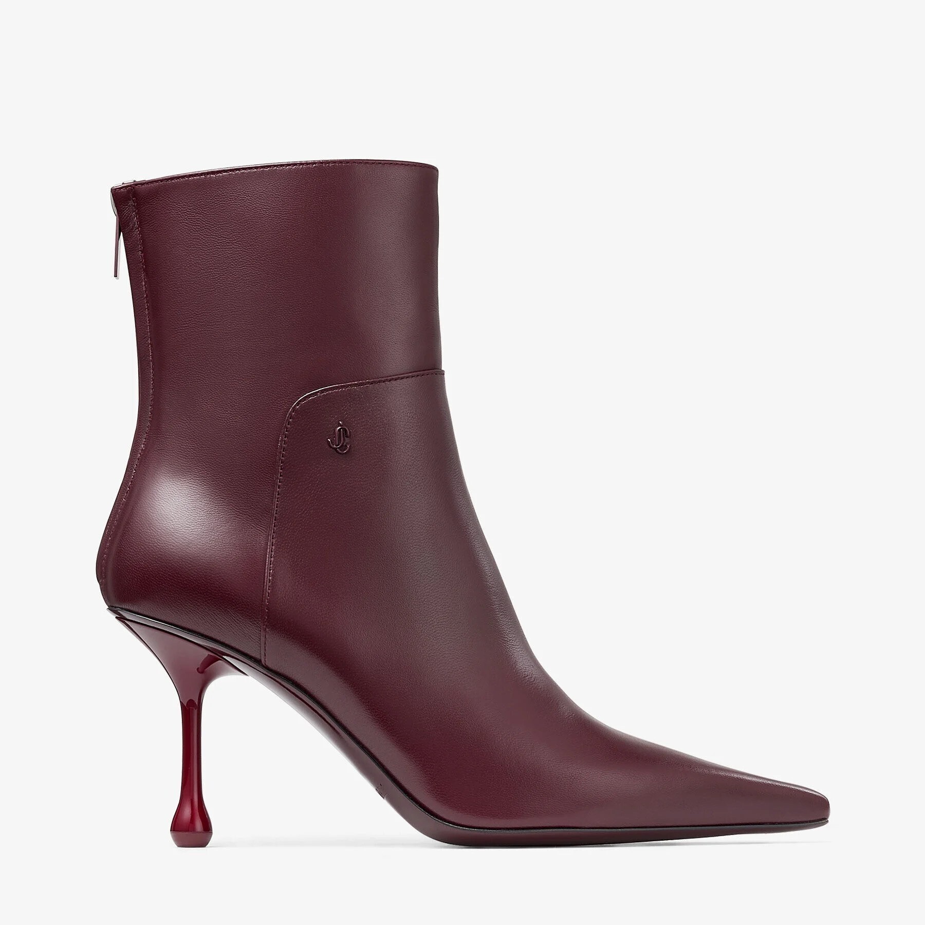 JIMMY CHOO ガーネットカラー ナッパレザー・アンクルブーツ