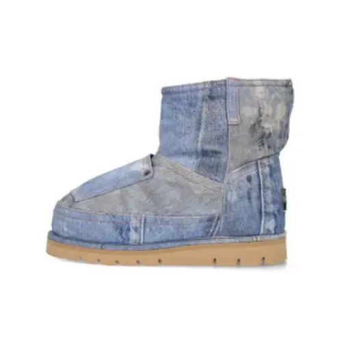 Acne Studios デニムパッチワークアンクルブーツ