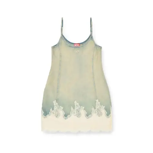 DIESEL Mini dress in lace denim