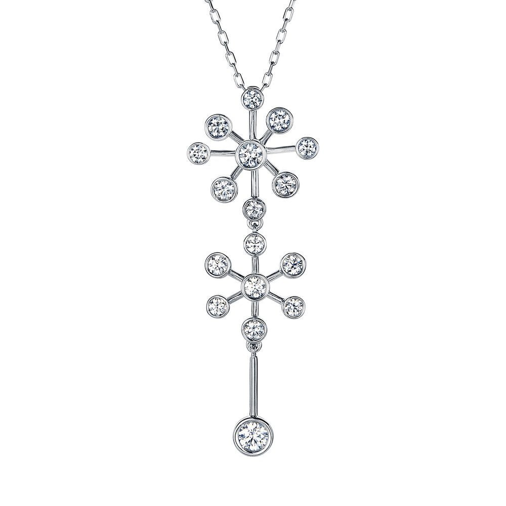 ROYAL ASSCHER モダンライト プラチナ ダイヤモンドペンダント