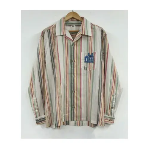 KHOKI Hand-Embroidered Stripe Shirt