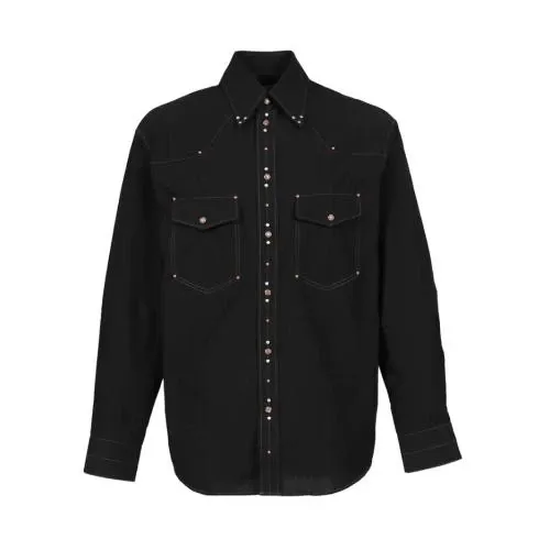 Lemaire LEMAIRE SS26 SHIRT WITH STUDS / BLK
