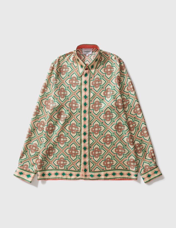 CASABLANCA Printed Silk Twill Shirt
