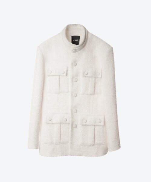 UNTAGE Lame bouclé tweed field jacket
