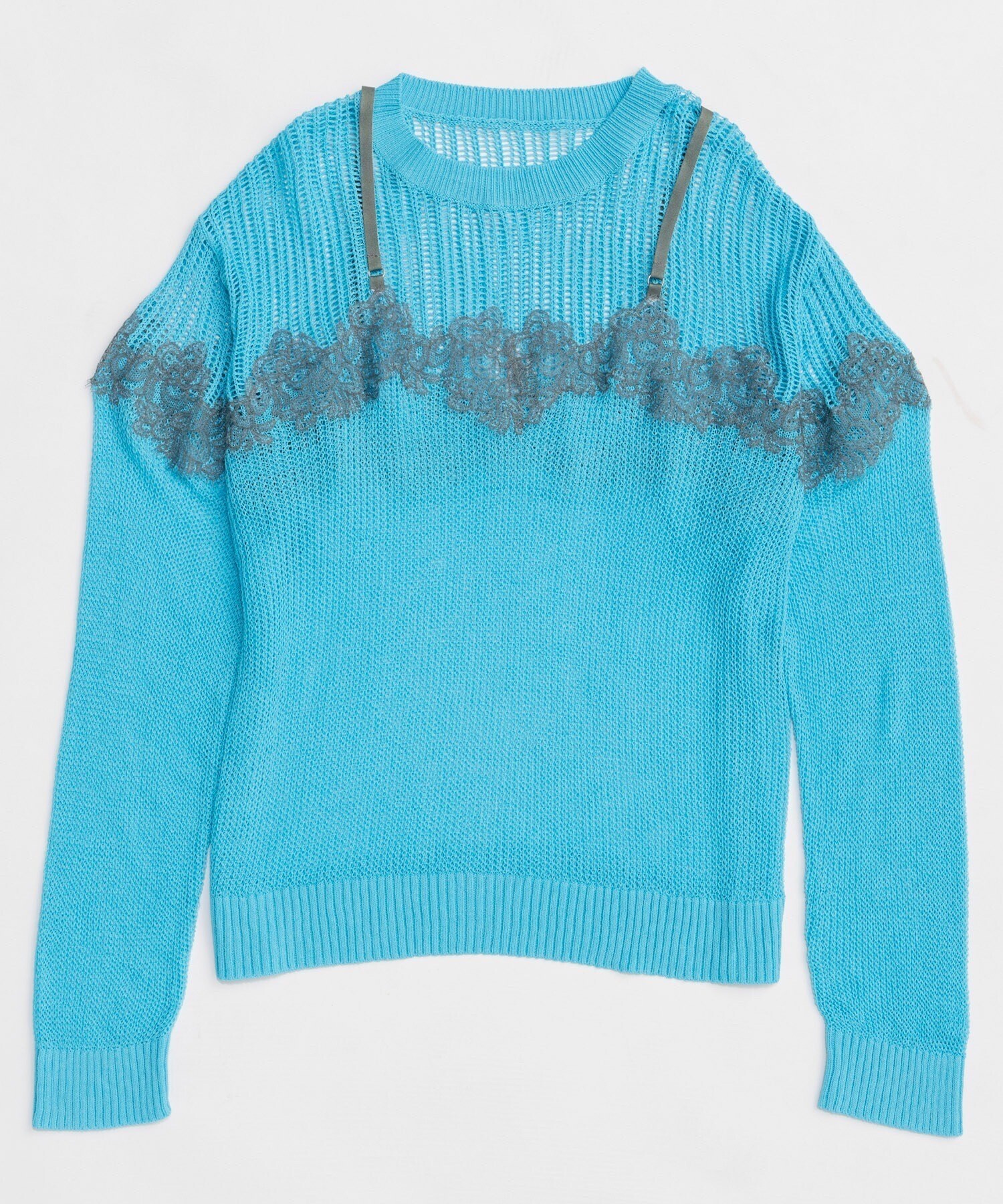 MAISON SPECIAL Lace-Combi Mesh Knit Pullover/レースコンビニットプルオーバー