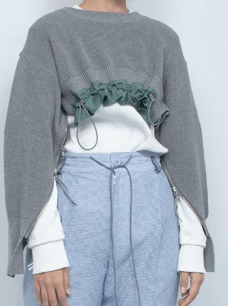 CHERIE SHORT TOPS GRAY