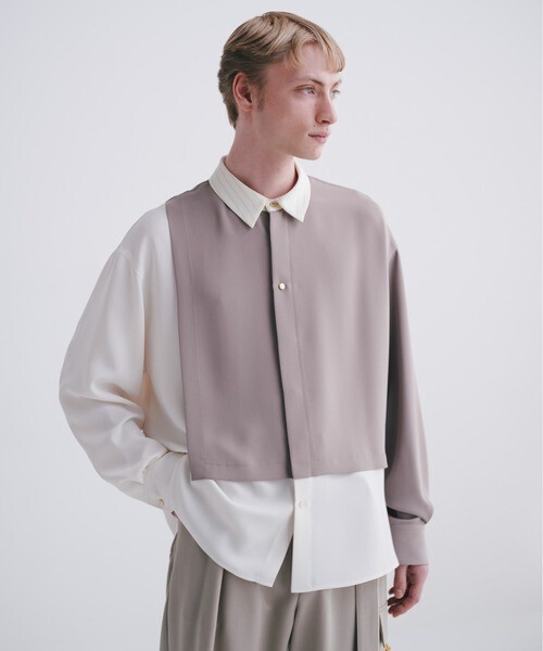 CULLNI 23-AW-013 Asymmetrical Stripe Shirt