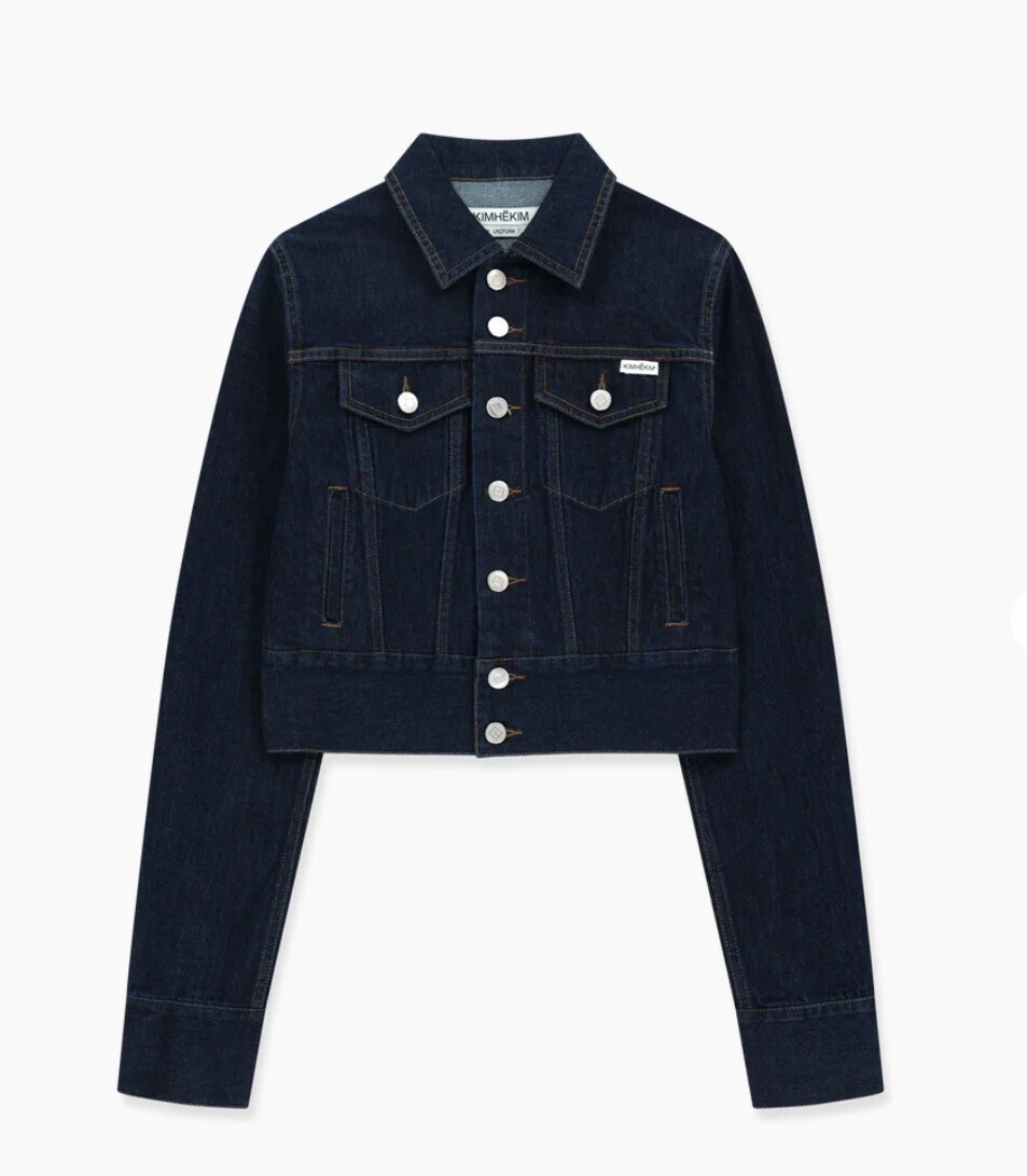 KIMHEKIM Lesley Denim Cropped Jacket (Indigo Blue)