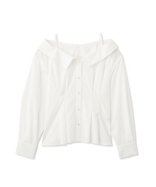 JILLSTUART オフショルダーシャツブラウス
