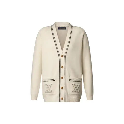 LOUIS VUITTON コントラストアクセント オーバーサイズ カーディガン