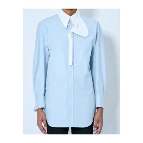 BOTTEGA VENETA Asymmetrical Collar Long-Sleeve Shirt