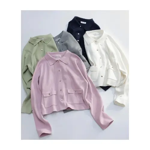 NATURAL BEAUTY BASIC 襟付きニット