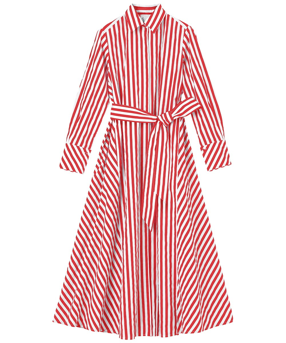 S sybilla カラーストライプシャツドレス