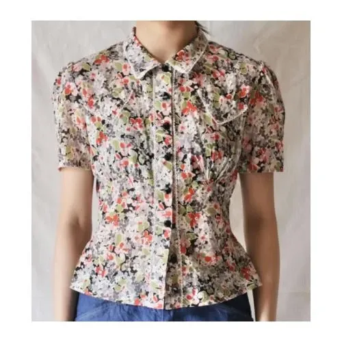 FUMIKA_UCHIDA Floral voile short sleeve shirt