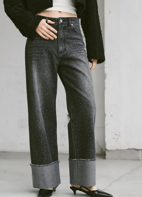 Happy John roll up denim pants