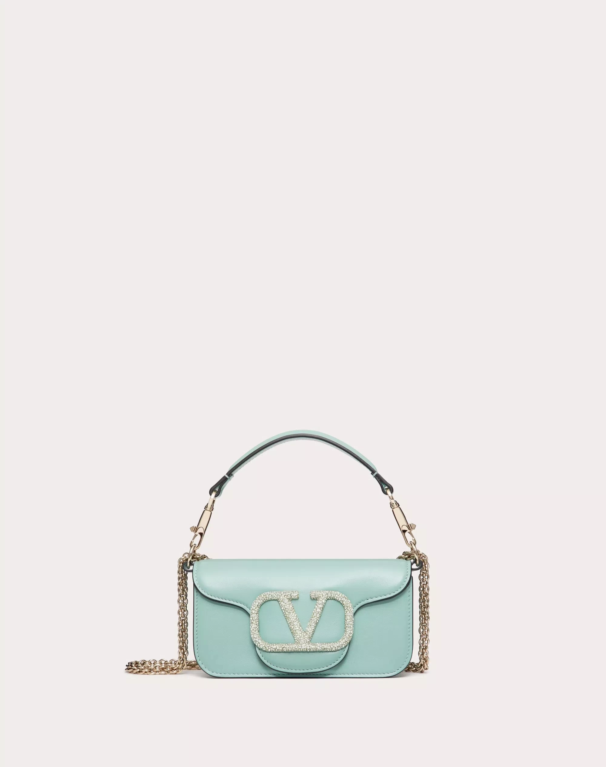 VALENTINO LOCÒ SMALL SHOULDER BAG WITH JEWEL LOGO