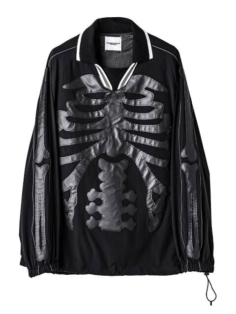TAKAHIROMIYASHITATheSoloist. Back Gusset Sleeve Polo Collar Football Shirt (Bone Type 01)