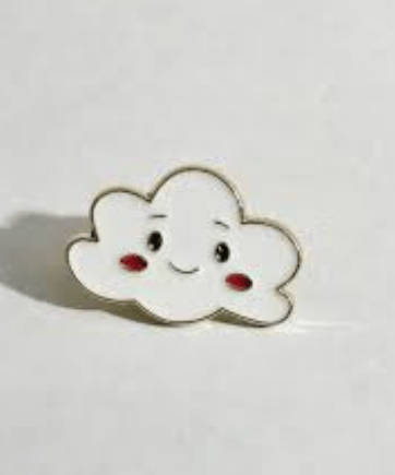 Etsy ハッピーフェイスクラウドエナメルピン