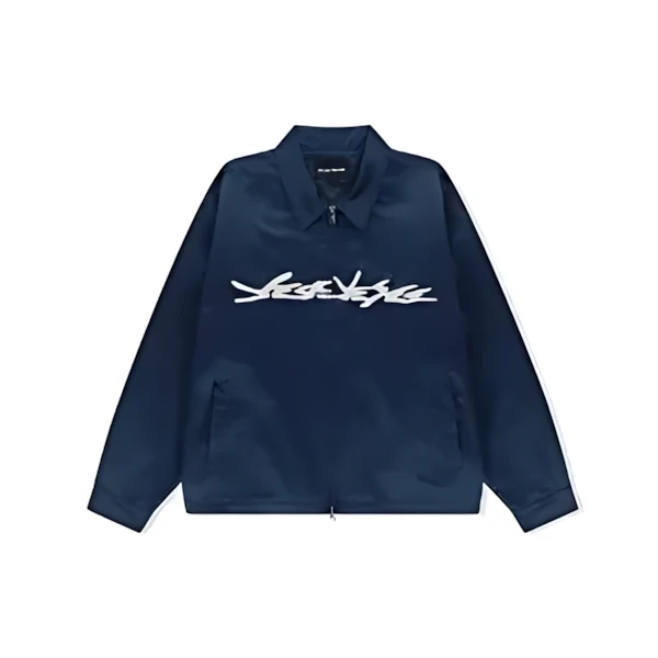 YESEYESEE Chain Stitch Logo Coach Jacket