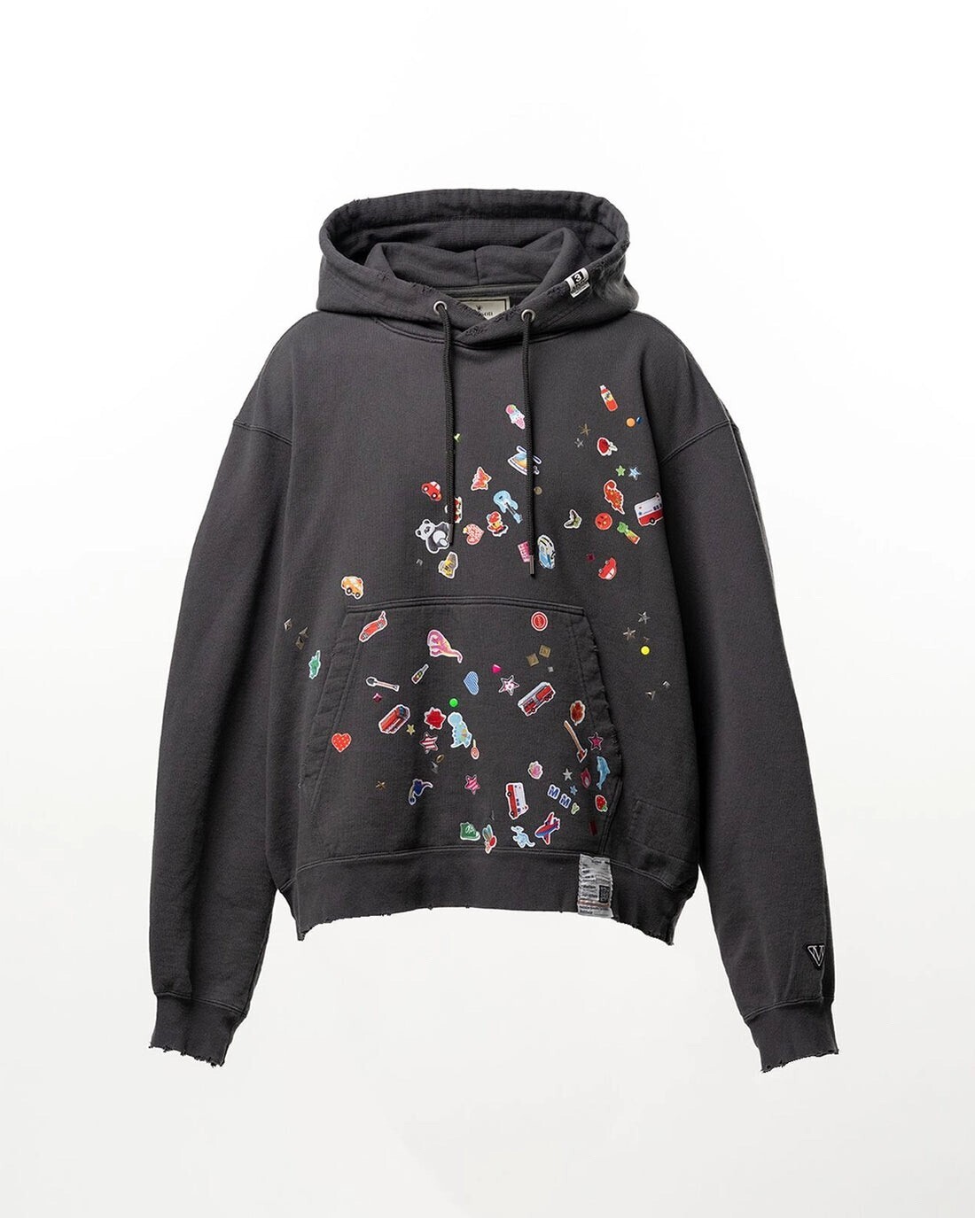Maison MIHARA YASUHIRO Kids Sticker Printed Hoodie
