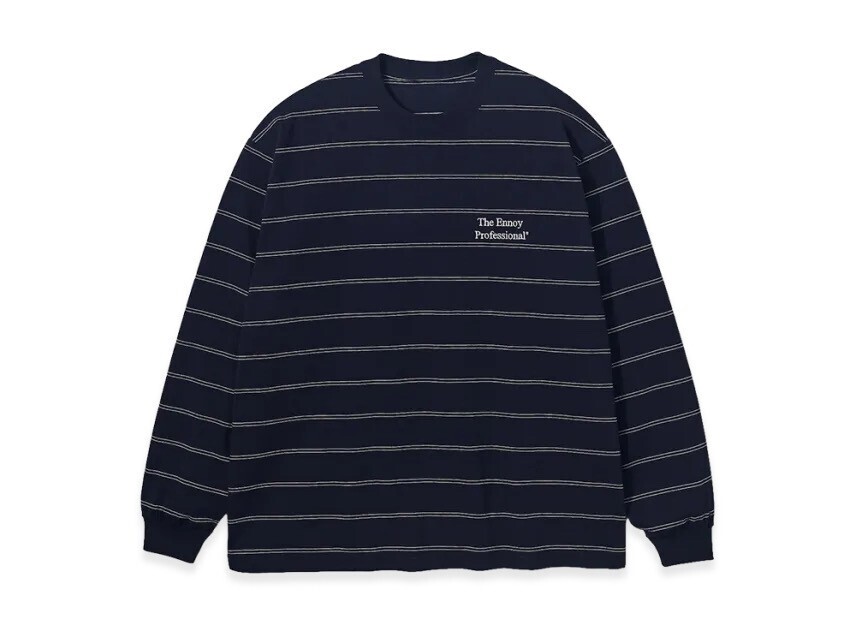 ENNOY Panel Border L/S T-Shirt "Navy"